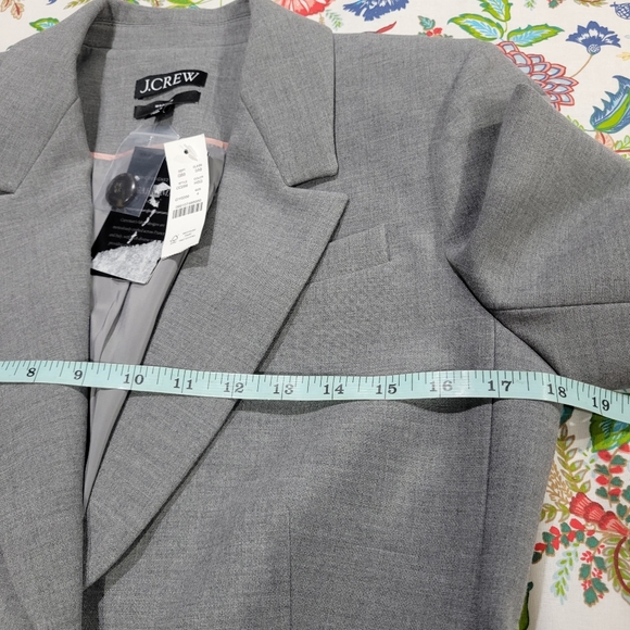 J Crew Madelyn blazer in four-season stretch CC289 Size 4 NWT Graphite - Picture 11 of 14